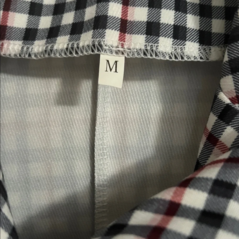 Sentmoon regular lapel slim checkered blazer red pink blue white gold buttons - Picture 3 of 6